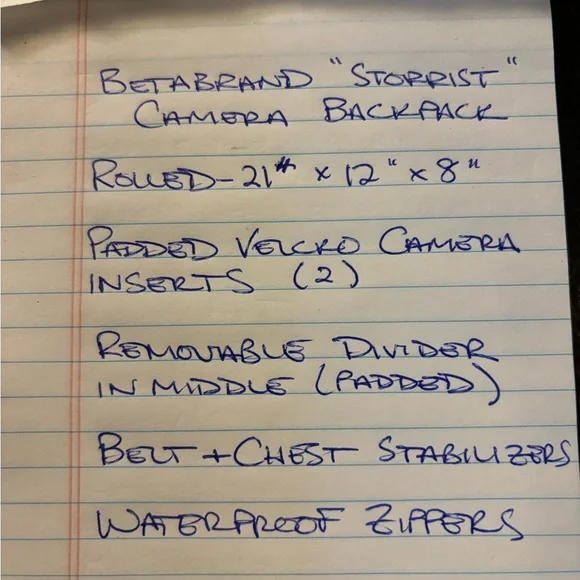 Betabrand backpack- camera backpack! The Storrist with 2 padded inserts - Picture 11 of 11